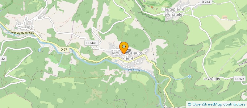 localisation de l'entreprise LA SCENE SUR LOUE  MOUTHIER-HAUTE-PIERRE