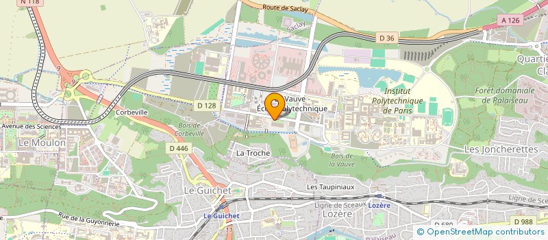 localisation de l'entreprise LA SCENE TELECOM PARIS à PALAISEAU