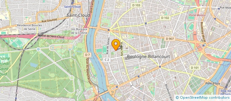localisation de l'entreprise LA SCI BELLE PIER à BOULOGNE-BILLANCOURT