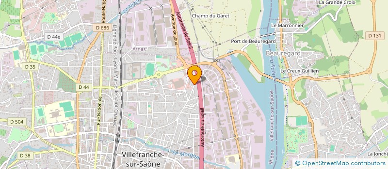 localisation de l'entreprise LA SCI D'ANTOINE  VILLEFRANCHE-SUR-SAONE