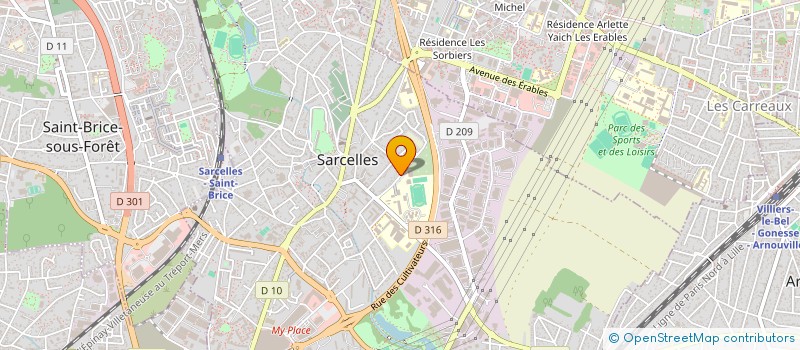 localisation de l'entreprise LA SCI D.S.E.  SARCELLES