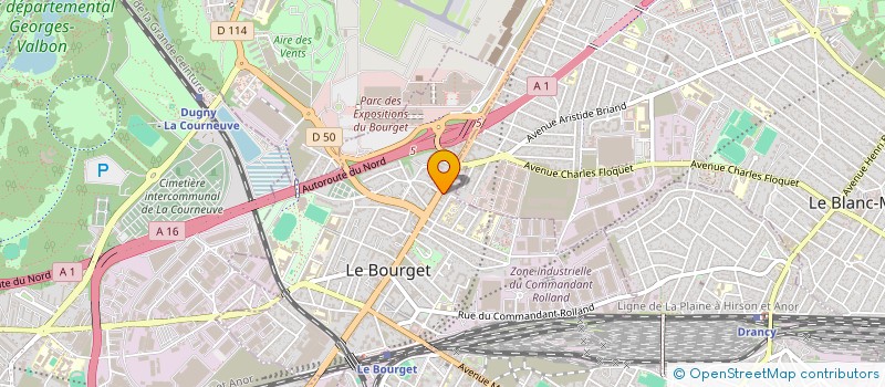 localisation de l'entreprise LA SCI DAWN à LE BOURGET