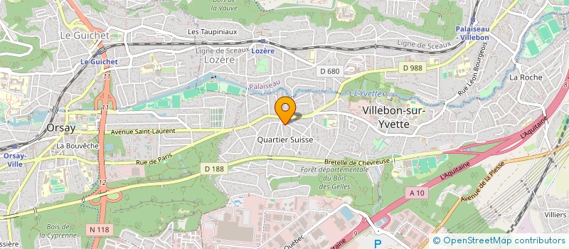 localisation de l'entreprise LA SCI DE L'YVETTE à VILLEBON-SUR-YVETTE