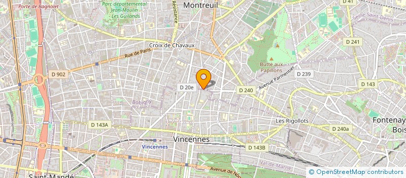 localisation de l'entreprise LA SCI DU CHAMP  MONTREUIL