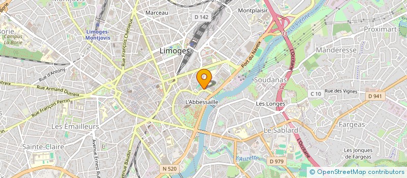 localisation de l'entreprise LA SCI DU PARADIS à LIMOGES