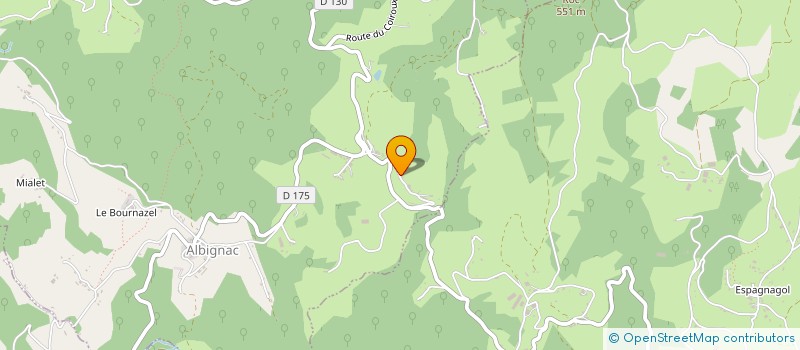 localisation de l'entreprise LA SCI DU PETIT L'AUZELOU  ALBIGNAC