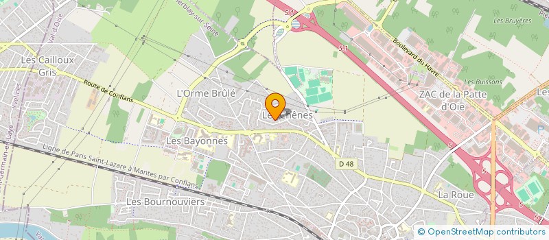 localisation de l'entreprise  LA SCI DU SURIER  HERBLAY-SUR-SEINE