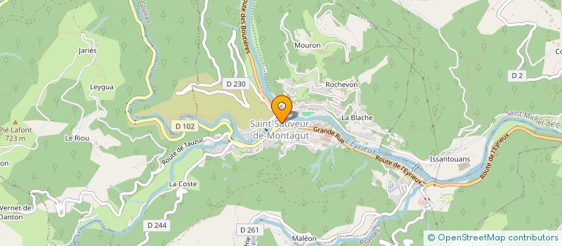 localisation de l'entreprise LA SCI L'APOSTROPHE  SAINT-SAUVEUR-DE-MONTAGUT