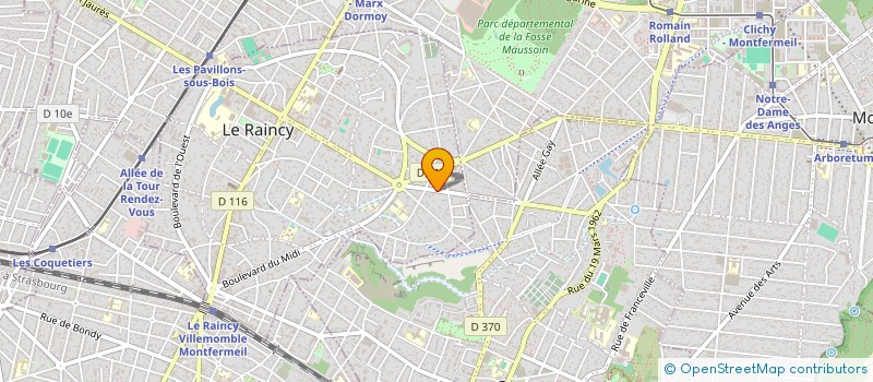 localisation de l'entreprise LA SCI VICTOR à LE RAINCY