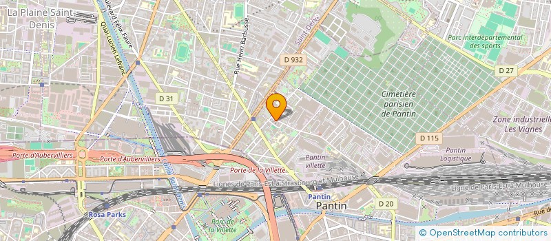 localisation de l'entreprise LA SCI W & Z  PANTIN