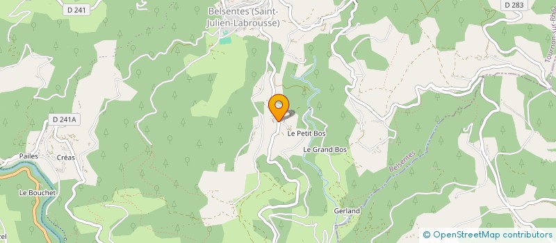 localisation de l'entreprise LA SCIE DES CLOS  BELSENTES