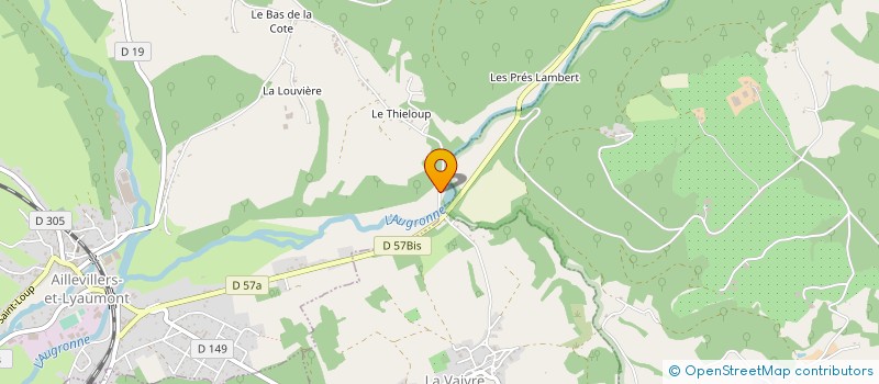 localisation de l'entreprise LA SCIERIE  AILLEVILLERS-ET-LYAUMONT