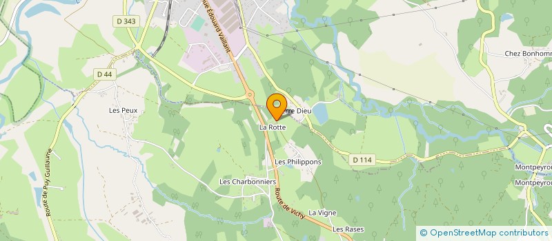 localisation de l'entreprise LA SCIERIE ATELIERS D'ARTS- D'ETHNOLOGIE  CHATELDON