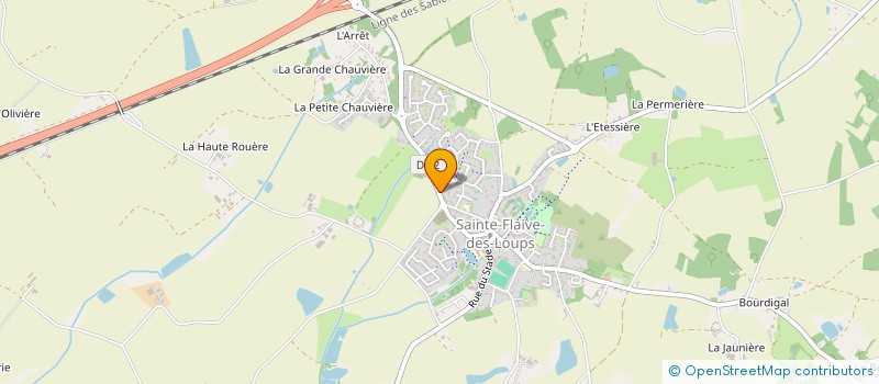 localisation de l'entreprise LA SCIERIE DE L OGOUE à SAINTE-FLAIVE-DES-LOUPS