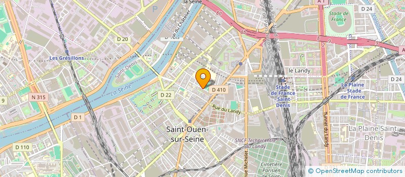 localisation de l'entreprise LA SECONDE CHANCE à SAINT-OUEN-SUR-SEINE