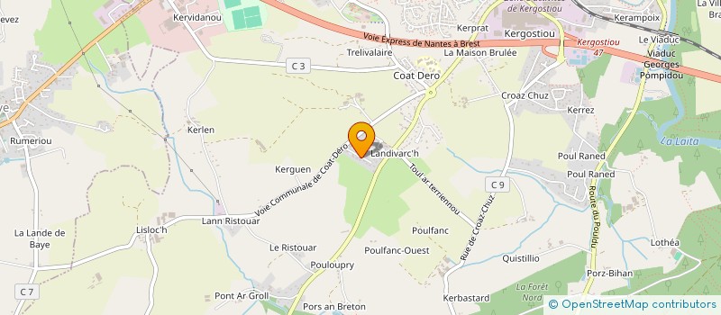 localisation de l'entreprise LA SECONDE DECLIC  QUIMPERLE