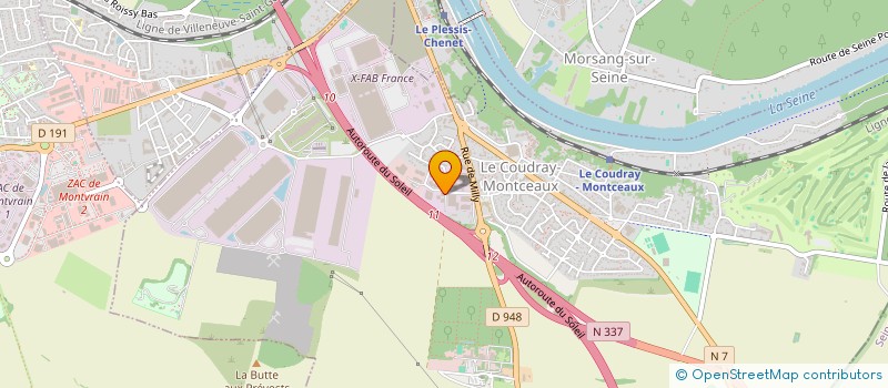 localisation de l'entreprise LA SECURITE PRIVEE  LE COUDRAY-MONTCEAUX