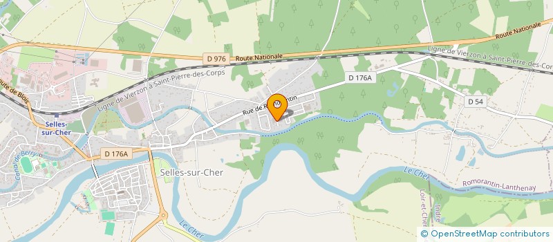 localisation de l'entreprise LA SELLOISE DE FACONNAGE à SELLES-SUR-CHER