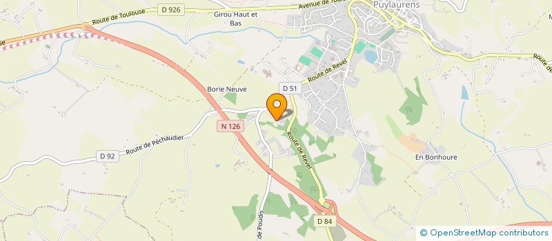 localisation de l'entreprise LA SENANCOULE à PUYLAURENS