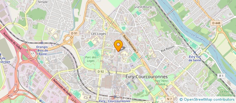 localisation de l'entreprise LA SENTINELLE à EVRY-COURCOURONNES