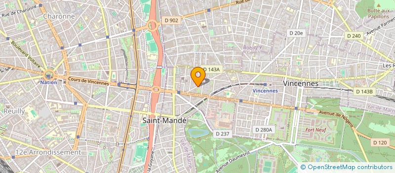 localisation de l'entreprise LA SENTINELLE PRIVEE à VINCENNES