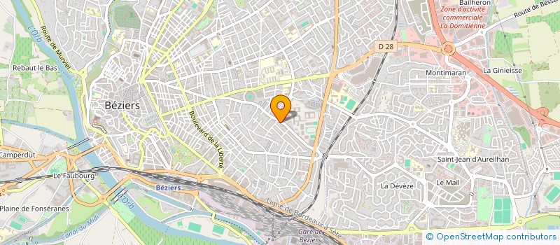 localisation de l'entreprise LA SERIGNANAISE DE PEINTURE à BEZIERS