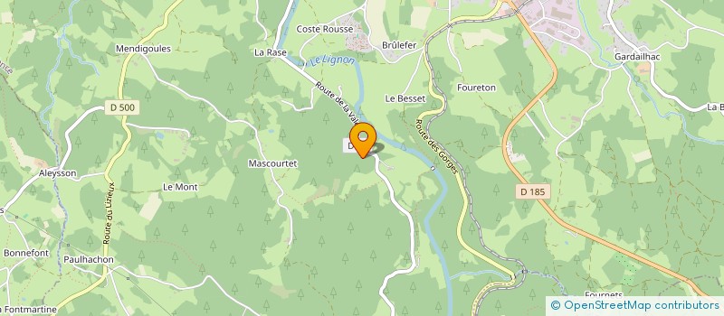 localisation de l'entreprise LA SERIGOULE  CHENEREILLES