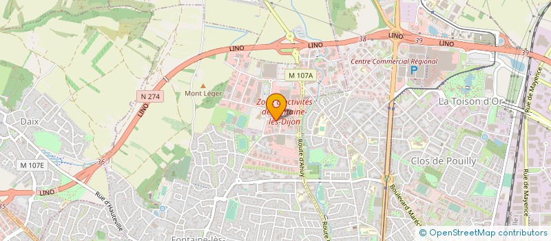 localisation de l'entreprise LA SERIGRAPHIE DIJONNAISE à FONTAINE-LES-DIJON