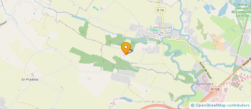 localisation de l'entreprise LA SERRE  CAMBOUNET-SUR-LE-SOR