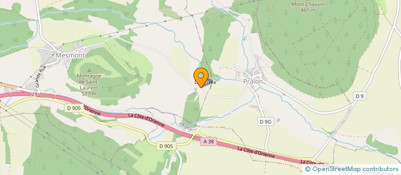 localisation de l'entreprise LA SERREE  MESMONT