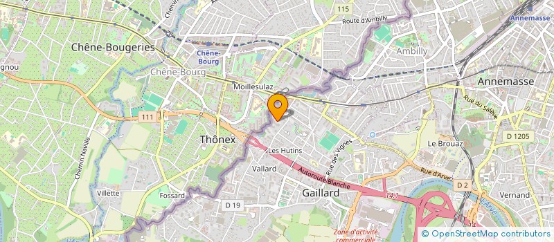 localisation de l'entreprise LA SERRURERIE DU SALEVE  GAILLARD