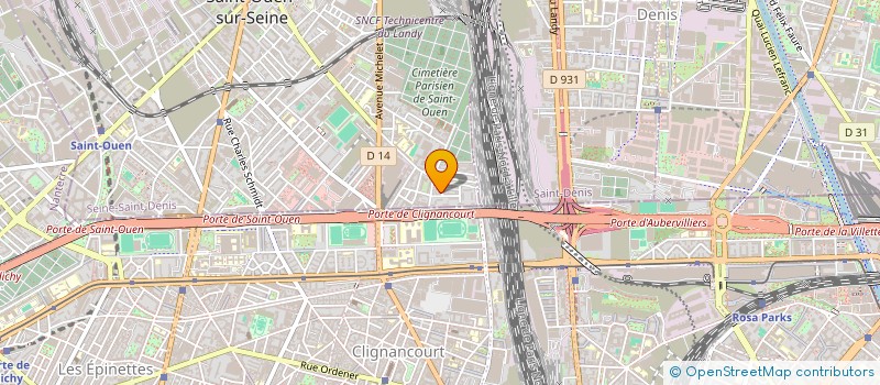localisation de l'entreprise LA SERRURIERE DE PARIS à SAINT-OUEN-SUR-SEINE