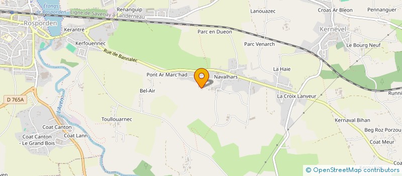 localisation de l'entreprise LA SEVRE  ROSPORDEN