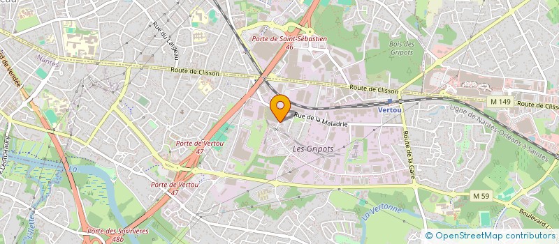 localisation de l'entreprise LA SEVRIA  VERTOU