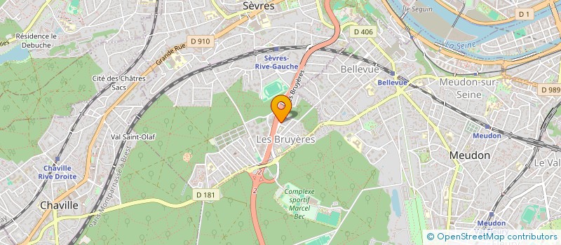 localisation de l'entreprise LA SEVRIENNE DES BRUYERES à SEVRES