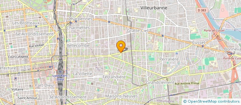 localisation de l'entreprise LA SEYNE 2022  VILLEURBANNE