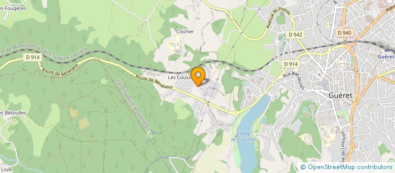 localisation de l'entreprise LA SHANIERE DES COUSSIERES à SAINT-SULPICE-LE-GUERETOIS