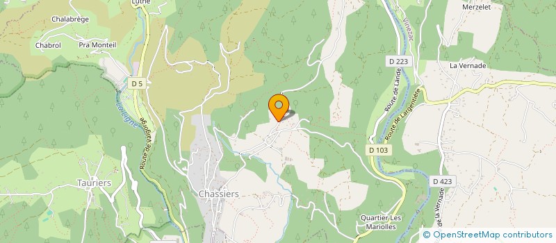 localisation de l'entreprise LA SHRUTI BOX  CHASSIERS