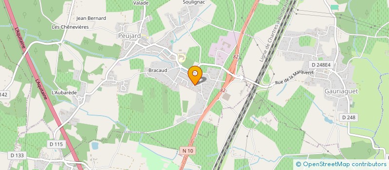 localisation de l'entreprise LA SIOUGUE  PEUJARD