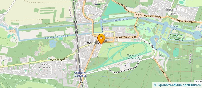 localisation de l'entreprise LA SOCIETE CIVILE DES BROUETTEES  CHANTILLY