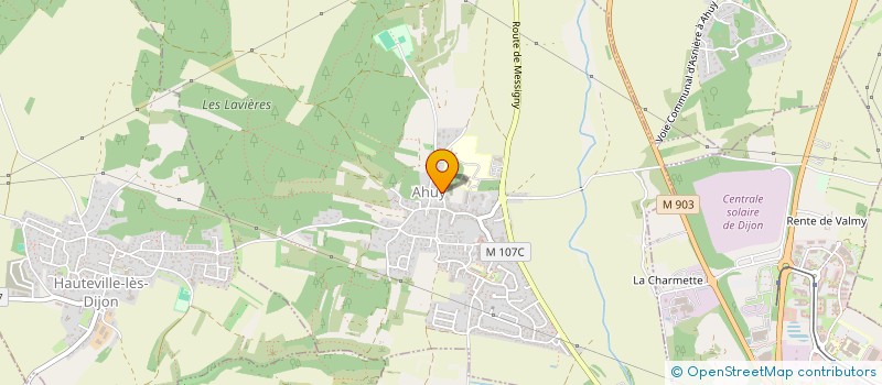 localisation de l'entreprise LA SOCIETE DES CHASSEURS D'AHUY  AHUY