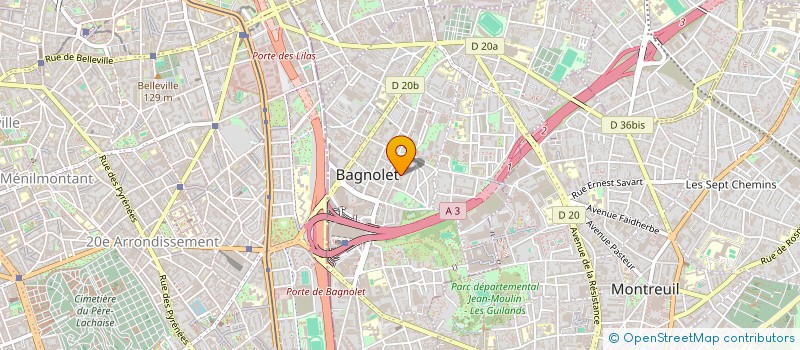 localisation de l'entreprise LA SOCIETE DES POSSIBLES à BAGNOLET
