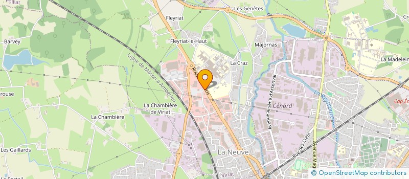 localisation de l'entreprise LA SOCIETE DU CREMATORIUM DU BASSIN DE BOURG-EN-BRESSE  VIRIAT