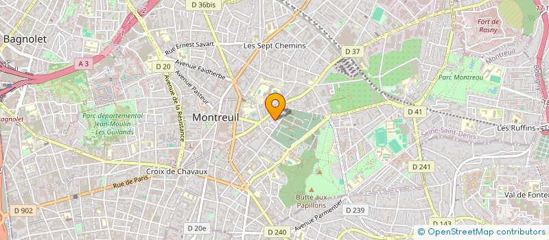 localisation de l'entreprise LA SOCIETE PROTECTRICE DES NUAGES  MONTREUIL