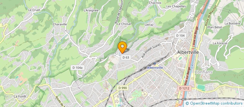 localisation de l'entreprise LA SOLAIRE DES VALLEES  ALBERTVILLE