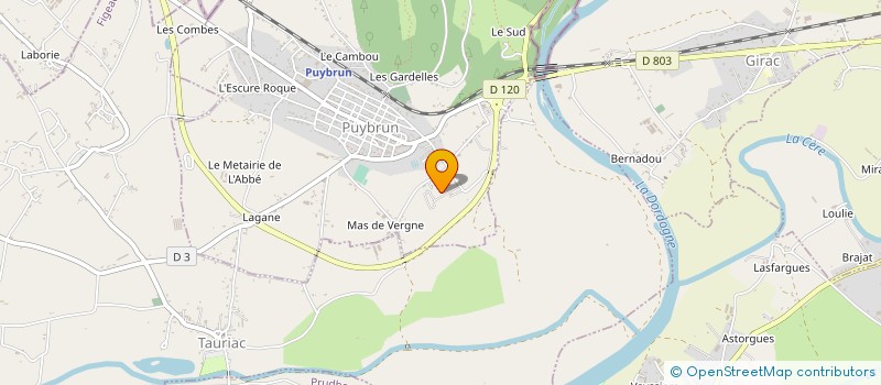 localisation de l'entreprise LA SOLE  PUYBRUN