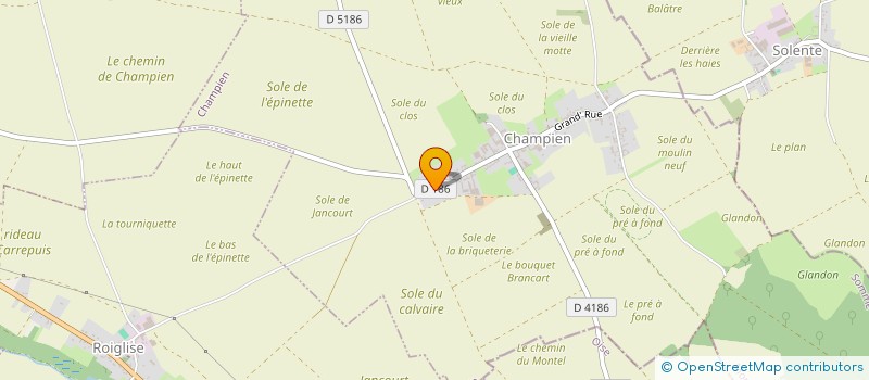 localisation de l'entreprise LA SOLETTE  PARVILLERS-LE-QUESNOY