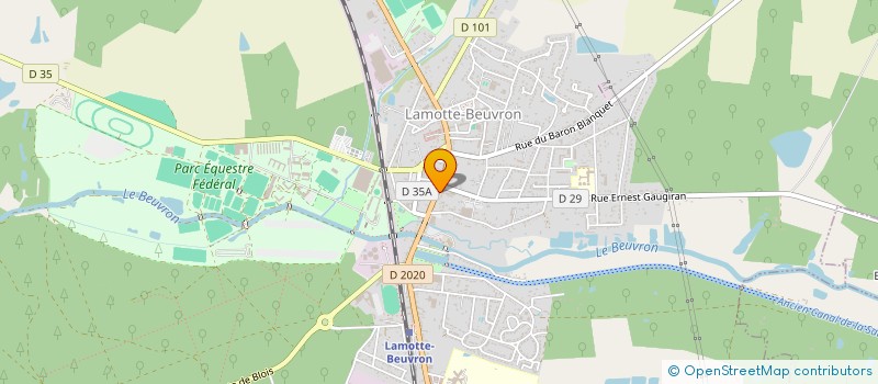 localisation de l'entreprise LA SOLOGNE IMMO à LAMOTTE-BEUVRON
