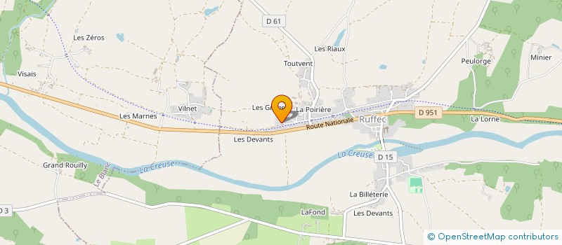 localisation de l'entreprise LA SOLUTION ADMINISTRATIVE à RUFFEC