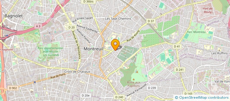 localisation de l'entreprise LA SONOTECA à MONTREUIL